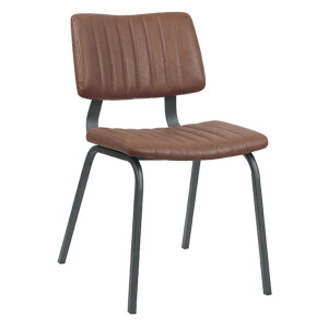 LABEL51 Eetkamerstoel 'Gusto' Lederlook, kleur Bruin