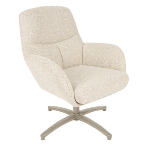 LABEL51 Draaifauteuil 'Chill Zone' Bouclé, kleur Naturel/Taupe