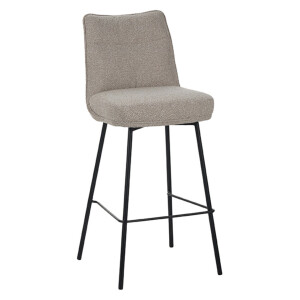 LABEL51 Barkruk 'Lennon' Bouclé, kleur Naturel (zithoogte 78cm)