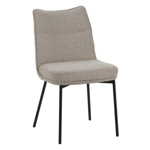 LABEL51 Eetkamerstoel 'Lennon' Bouclé, kleur Naturel