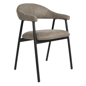 LABEL51 Eetkamerstoel 'Amaze' Micro Suede, kleur Taupe