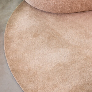 LABEL51 Rond Vloerkleed 'Mila' 200cm, kleur Taupe