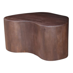 LABEL51 Organische Salontafel 'Savi' Espresso Mangohout, 80 x 70cm
