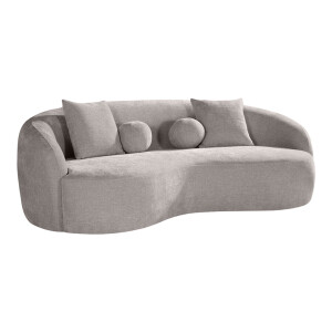 LABEL51 3-zits Organische Bank 'Novo' Elite stof, kleur Stone