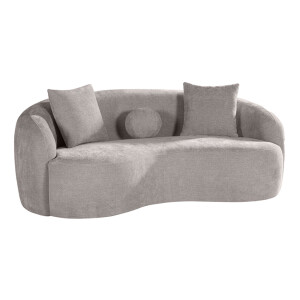 LABEL51 2,5-zits Organische Bank 'Novo' Elite stof, kleur Stone