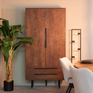 LABEL51 Opbergkast 'Rio' Espresso Mangohout, 200 x 100cm