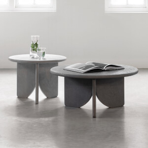 DTP Home Salontafel 'Melo' Betonlook, Set van 2 stuks, kleur Grijs