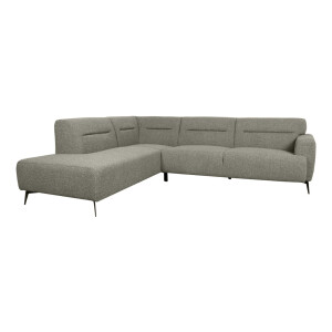 LABEL51 Hoekbank 'Bolzano' Links, Bouclé, kleur Grijs