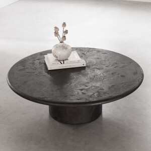 DTP Home Ronde Salontafel 'Silo' Betonlook, 100cm, kleur Zwart