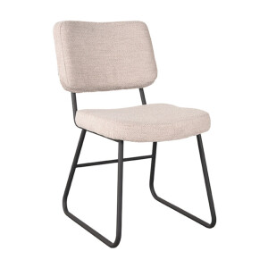 LABEL51 Eetkamerstoel 'Noah' Bouclé, kleur Naturel