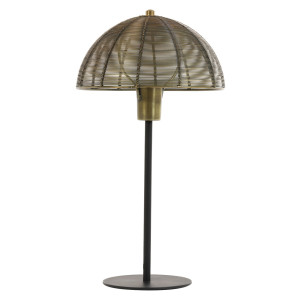 Light & Living Tafellamp 'Klobu' 35cm, antiek brons+mat zwart