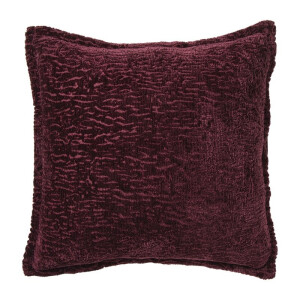Kussen chenille - bordeaux - 45x45 cm