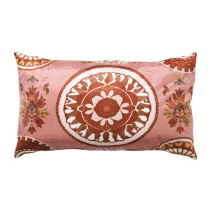 Kussen zon velvet - oranje - 30x45 cm