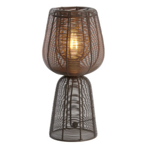 Light & Living Tafellamp 'Aboso' 42cm, kleur Donkerbruin