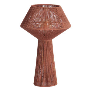 Light & Living Tafellamp 'Fugia' Jute, 47cm hoog, kleur Steenrood