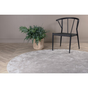 Nohr Rond Vloerkleed 'Cherelle' 200cm, kleur Zilver