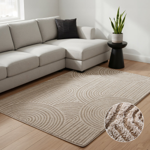 Vloerkleed Chappe - Beige 120x80cm - Polypropyleen - Dekbed-Discounter.nl