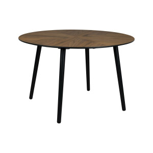 Dutchbone Ronde Eettafel 'Clover' Notenhout, 120cm