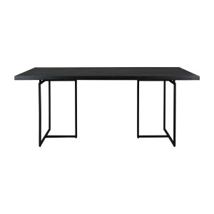 Dutchbone Eettafel 'Class' Acaciahout, 180 x 90cm, kleur Zwart