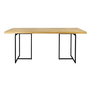 Dutchbone Eettafel 'Class' Eikenhout, 220 x 90cm, kleur Naturel