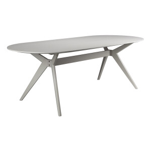 ZILT Ovale Eettafel 'Ciearra' 220 x 95cm, kleur Beige