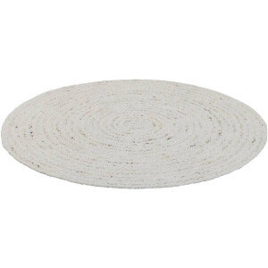 Leen Bakker - Vloerkleed Anjali - Ø100 Cm - Wol - Wit