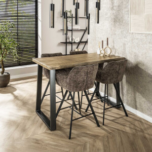 Industriële Bartafel 'Barbra' 135 x 70cm, kleur Naturel