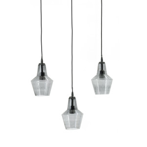 By-Boo Hanglamp 'Orion' Glas, 3-lamps