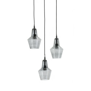 By-Boo Hanglamp 'Orion' Glas, 3-lamps Cluster