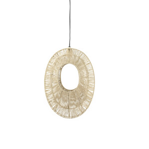 By-Boo Hanglamp 'Ovo' 1-lamps, 40 x 15cm, kleur Naturel