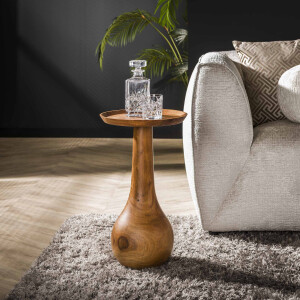 LifestyleFurn Ronde Bijzettafel 'Violetta' Acaciahout, 35 cm