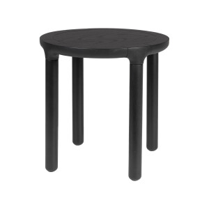 Zuiver Ronde Bijzettafel 'Storm' Eikenhout, 45cm, kleur Zwart