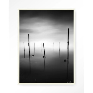 Urban Cotton Wandkleed 'Fall In' 145 x 190cm in Floating Frame - off white