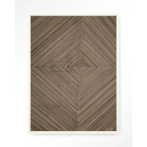 Urban Cotton Wandkleed 'Maze' 110 x 145cm in Floating Frame - off white
