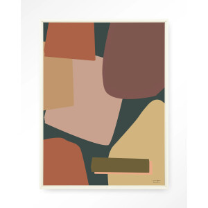 Urban Cotton Wandkleed 'Nuance' 145 x 190cm in Floating Frame - off white