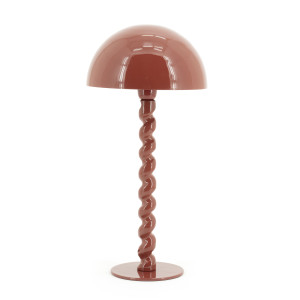 By-Boo Tafellamp 'Luox' 50cm hoog, kleur Koraalrood