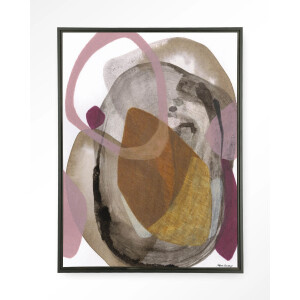 Urban Cotton Wandkleed 'Gravity' 80 x 110cm in Floating Frame - black