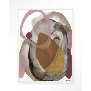 Urban Cotton Wandkleed 'Gravity' 145 x 190cm in Floating Frame - off white