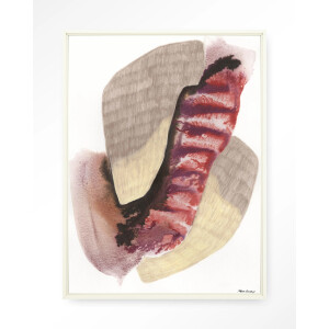 Urban Cotton Wandkleed 'Embrace' 110 x 145cm in Floating Frame - off white