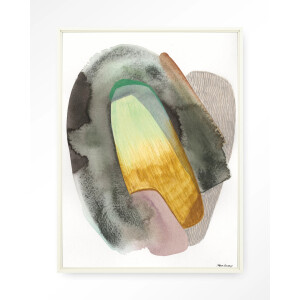 Urban Cotton Wandkleed 'Airborne' 80 x 110cm in Floating Frame - off white