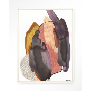 Urban Cotton Wandkleed 'Magnetism' 80 x 110cm in Floating Frame - off white