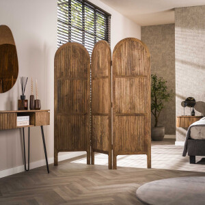 LifestyleFurn Roomdivider 'Edison' Mangohout, 170 x 150cm