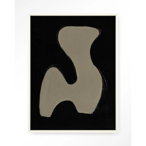 Urban Cotton Wandkleed 'Cobra' 110 x 145cm in Floating Frame - off white