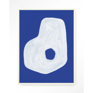 Urban Cotton Wandkleed 'Spook' 110 x 145cm in Floating Frame - off white