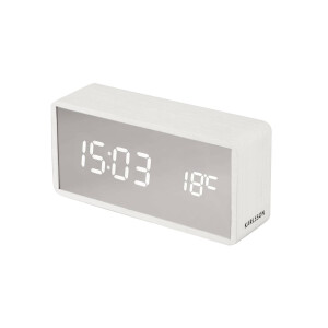 Alarmklok Silver Wandspiegel LED | KARLSSON