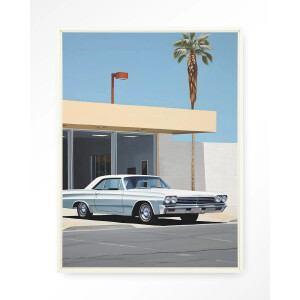 Urban Cotton Wandkleed 'Vice' 145 x 190cm in Floating Frame - off white