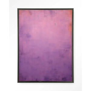 Urban Cotton Wandkleed 'Purple' 80 x 110cm in Floating Frame - black