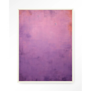 Urban Cotton Wandkleed 'Purple' 80 x 110cm in Floating Frame - off white