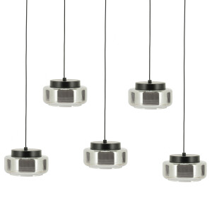 By-Boo Verstelbare Hanglamp 'Pivot' Glas, 5-lamps