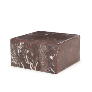 By-Boo Salontafel 'Dice' Marmer, 60 x 60cm, kleur Rood